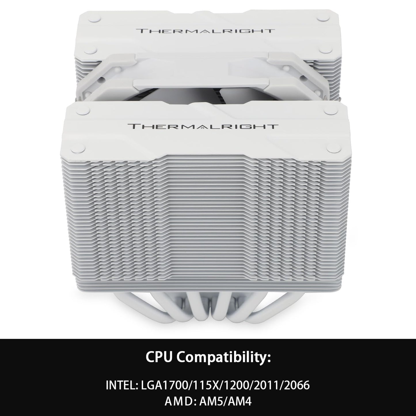 Thermalright Peerless Assassin 120 Mini White CPU Cooler, 6 Heat Pipes,120mm CPU Fan, 135mm High, 1500RPM±10%, Double Towers Cooler, for AM4 AM5/Intel