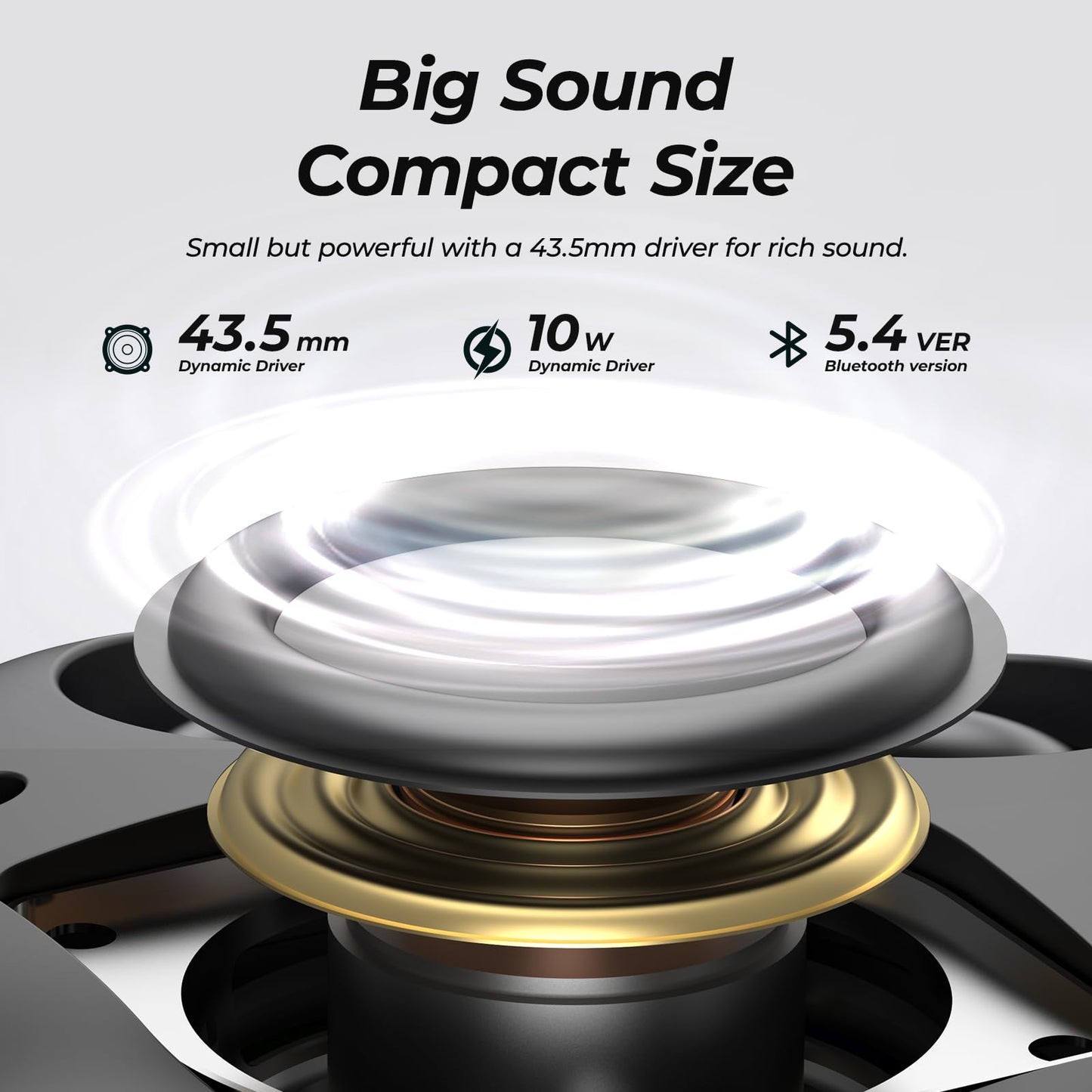 TOZO PE1 Portable Bluetooth Speakers with Adjustable Carabiner, Mini Bluetooth Wireless Shower Speaker with IPX8 Waterproof, 32H Playtime Punchy Bass