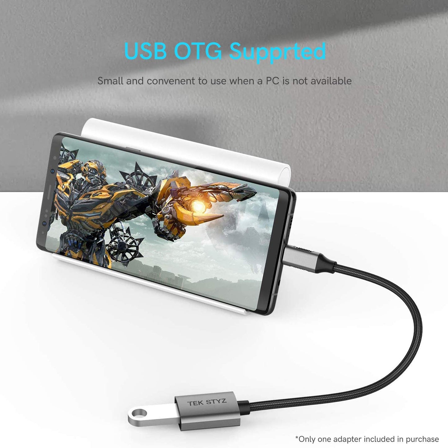 Tek Styz USB-C USB 3.0 Adapter Works for Samsung Galaxy Note 20/Ultra/Edge/5G/Note20 OTG Type-C/PD Male USB 3.0 Female Converter. (5Gbps)