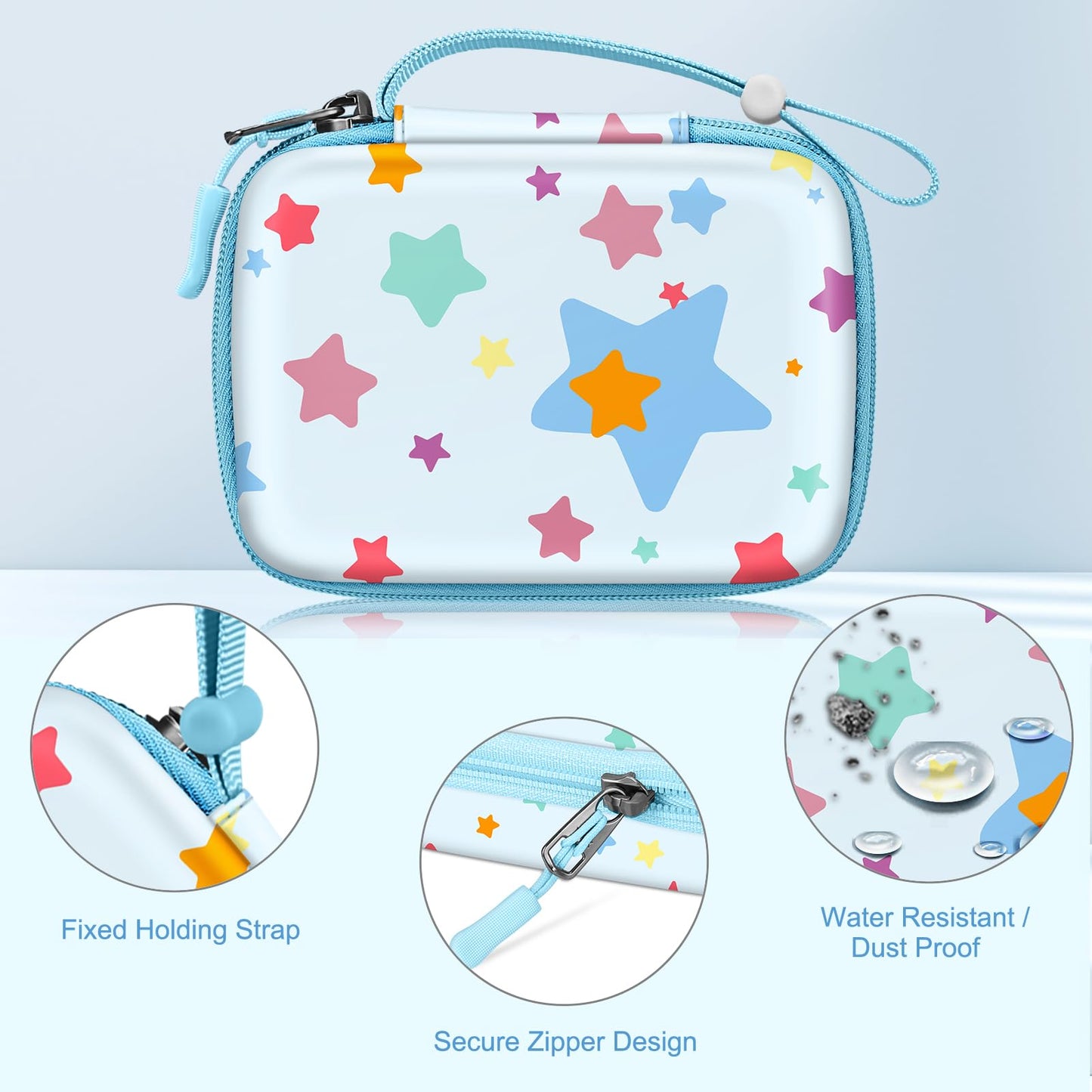 FINTIE Kids Camera Case Compatible with Goopow/Seckton/Dylanto/Mgaolo/Masterbee/CIMELR/Desuccus Kids Digital Camera Toys, Children Carrying Bag