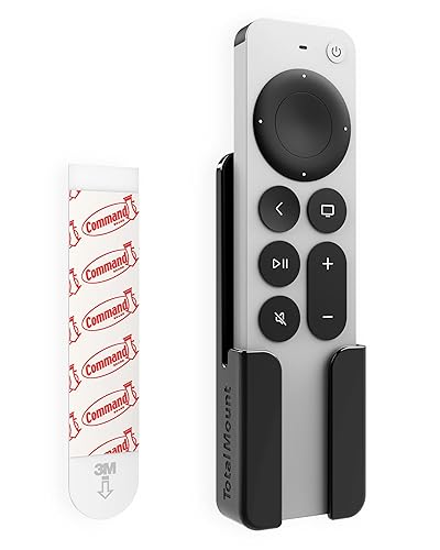 TotalMount Holder for Apple TV Remote - Never Lose Your Apple TV Siri Remote Again (Holder Includes Removable Adhesive to Prevent Wall Damage)