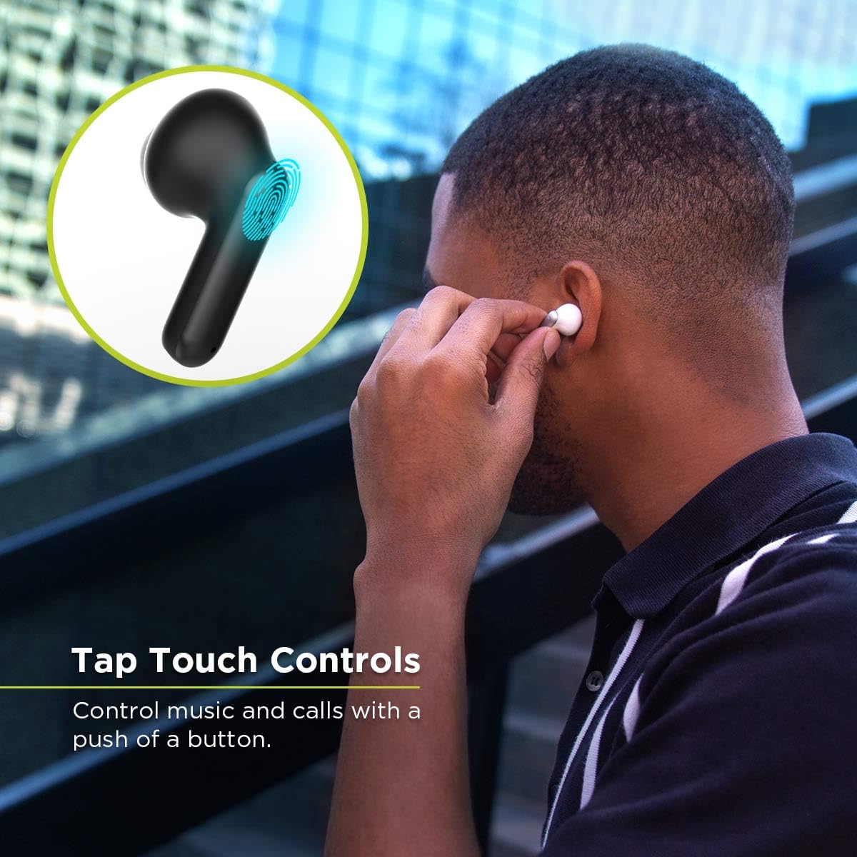 PureGear PureBoom Orbs Pro Active Nosie Cancellation Wireless Earbuds, Reduce Noise with ANC, Stereo Headphones in Ear with Zinc Alloy Case…
