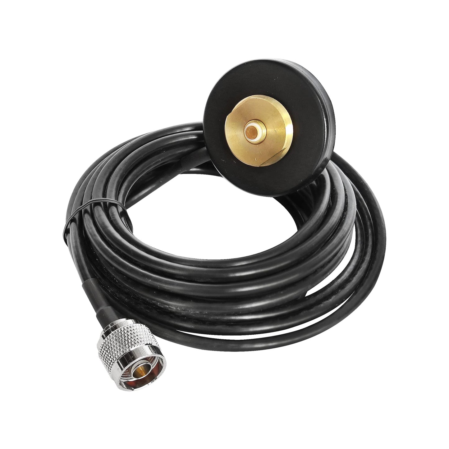 NMO Mount Magnetic Antenna Base with N-J Plug Cable Connector 5M 17ft RG-58 Coaxial Cable for Car Bus Taxi Mobile Radio Antenna