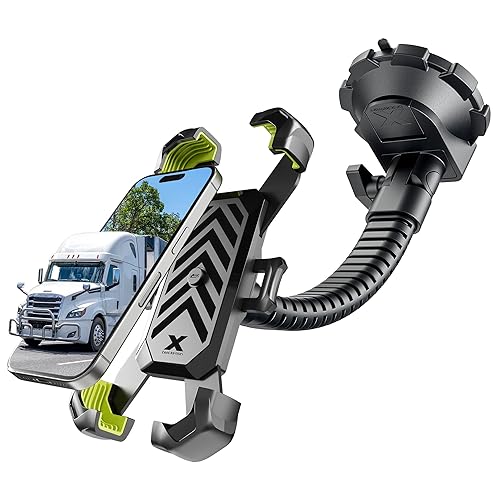 Bracketron X-Lock Heavy-Duty Car Phone Holder Mount for Truck - Phone Holders for Your Car with 4-Point XGrip Security for Windshield & Dash
