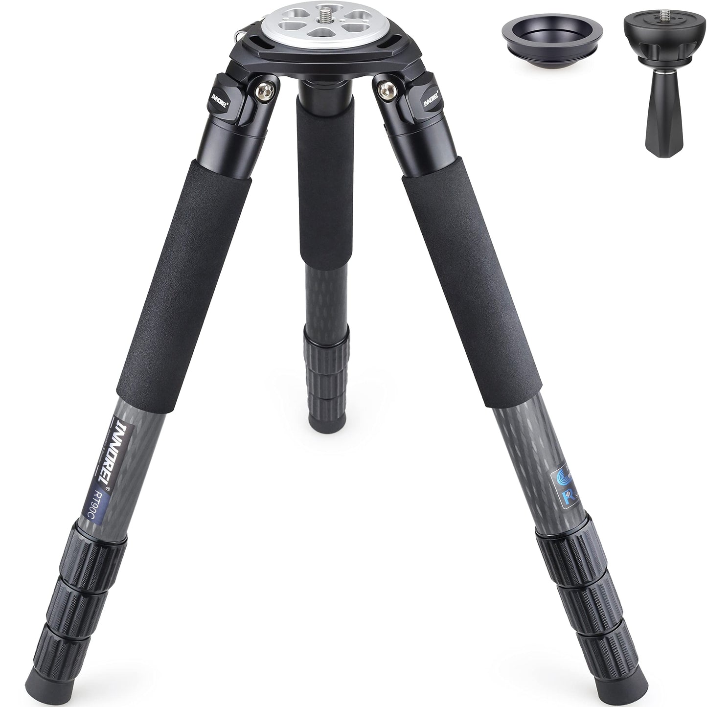 Carbon Fiber Tripod INNOREL RT90C Bowl Tripods Professional Heavy Duty Camera Stand with 75mm Bowl Adapter for DSLR Cameras Compatible with Ball Head