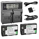 Kastar LCD Dual Smart Fast Charger & 2 x Battery for Canon LP-E6 LPE6 and Canon 70D, 5D Mark II and III, 80D, 7D Mark II, 60D, 6D, 7D DSLR Cameras