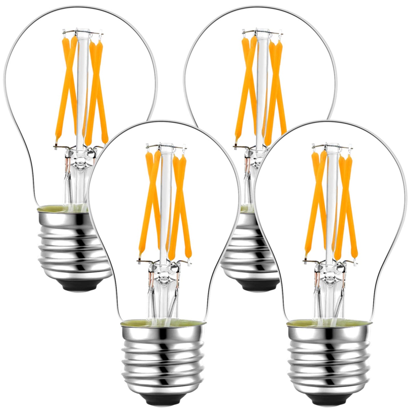 LiteHistory A15 E26 Bulb,4w=40 watt Light Bulbs,Dimmable,Warm White 2700K