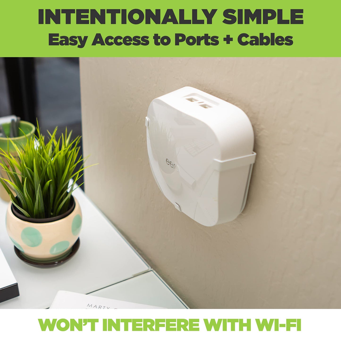 HIDEit Mounts EPro 6E Wall Mount for Eero Pro 6E Mesh Wi-Fi Router - American Company - Steel Wall Mount Compatible with Eero Pro 6E - Not Compatible