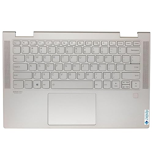 Replacement Upper Case Palmrest Backlit Keyboard Assembly for Lenovo Yoga C740-14IML C740-14 Laptop Touchpad Top Cover 5CB0U43990 Mica