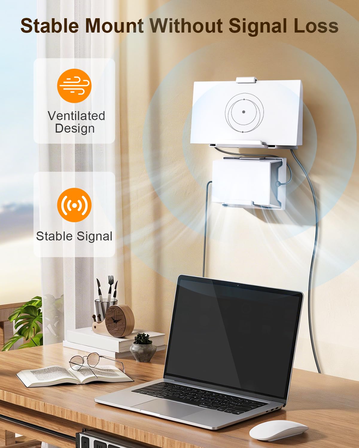 Starlink Gen 3 Router Wall Mount and Standard Power Supply Mount Kit; V3 Dish ABS Mounting Bracket Kit, Starlink Accessories for RV, Truck, Vehicle