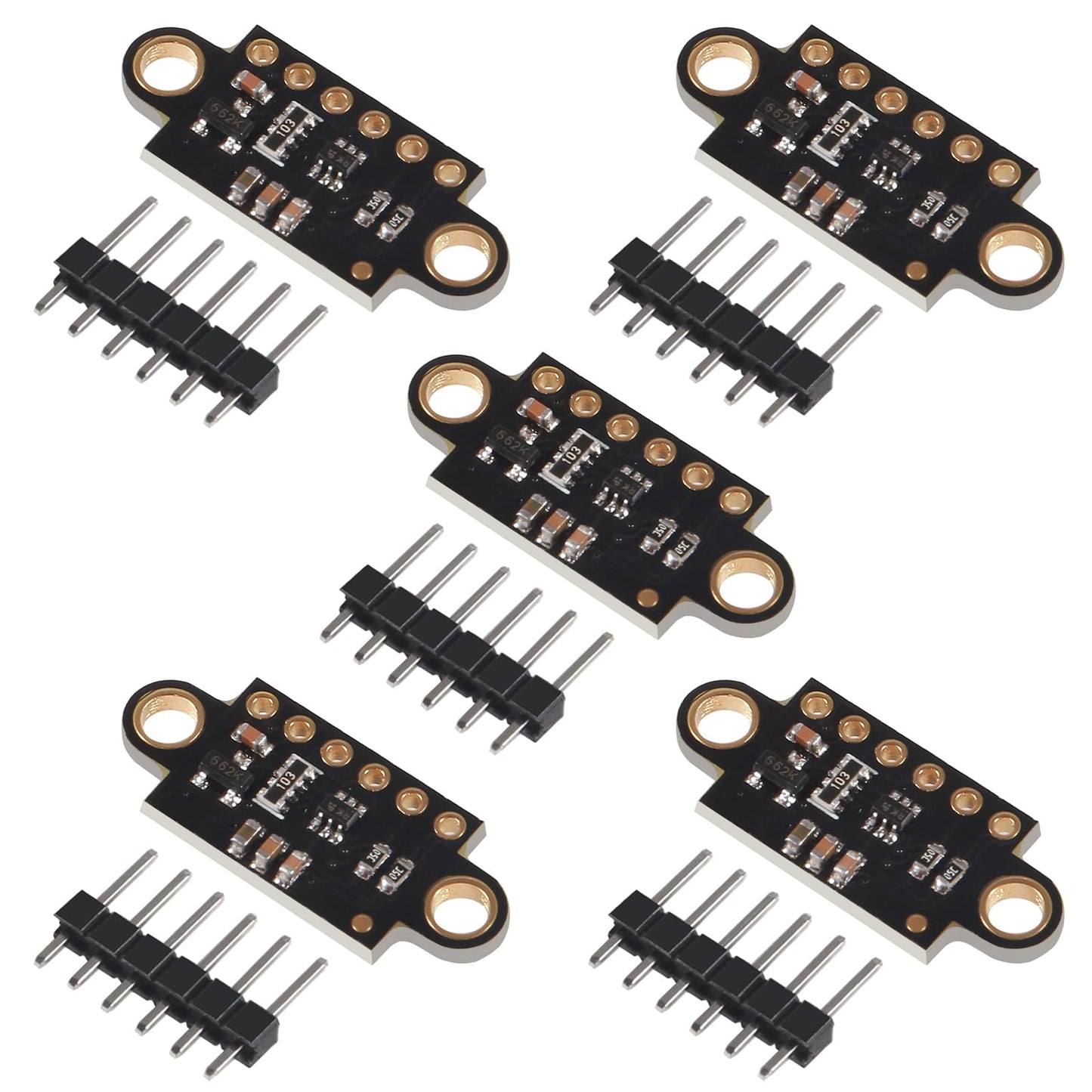 ACEIRMC VL53L0X Time-of-Flight Flight Distance Measurement Sensor Breakout VL53L0X ToF Laser Range Finder for Arduino (5pcs Black)