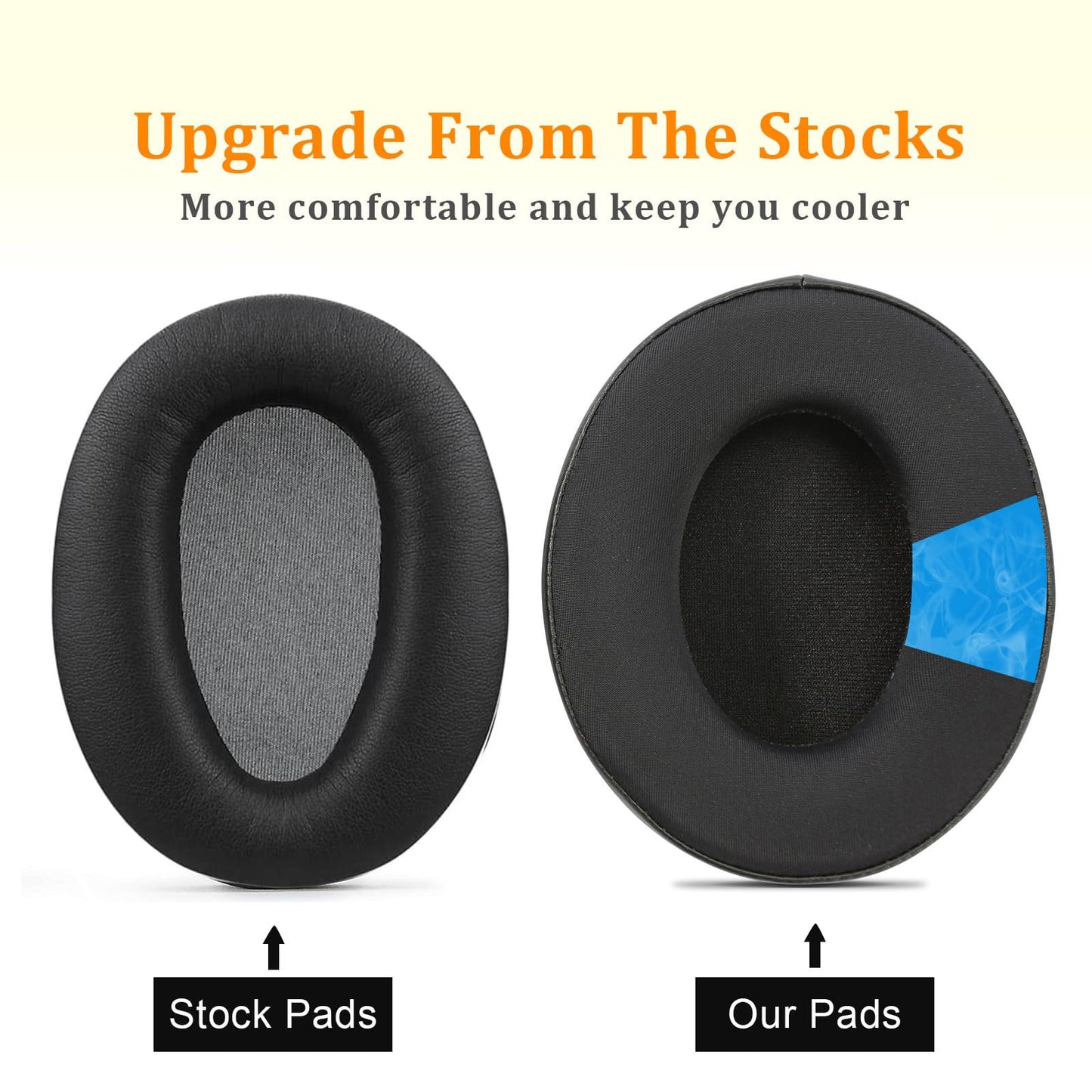 WH-CH710N/WH-CH700N Replacement Ear Pads Cooling Gel WH-XB900N Earpads Upgrade Ear Cushions Parts Accessories Compatible with Sony