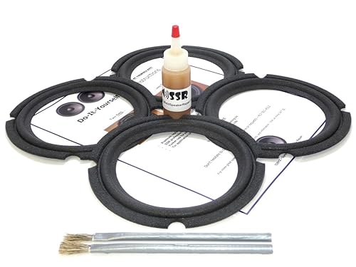 Springfield Speaker 6.5" Foam Surround Edge Repair Kit - 4 Speaker Kit - Compatible with JBL Control 5, G200, P20, P206, P206G, P206H, J216, J216A