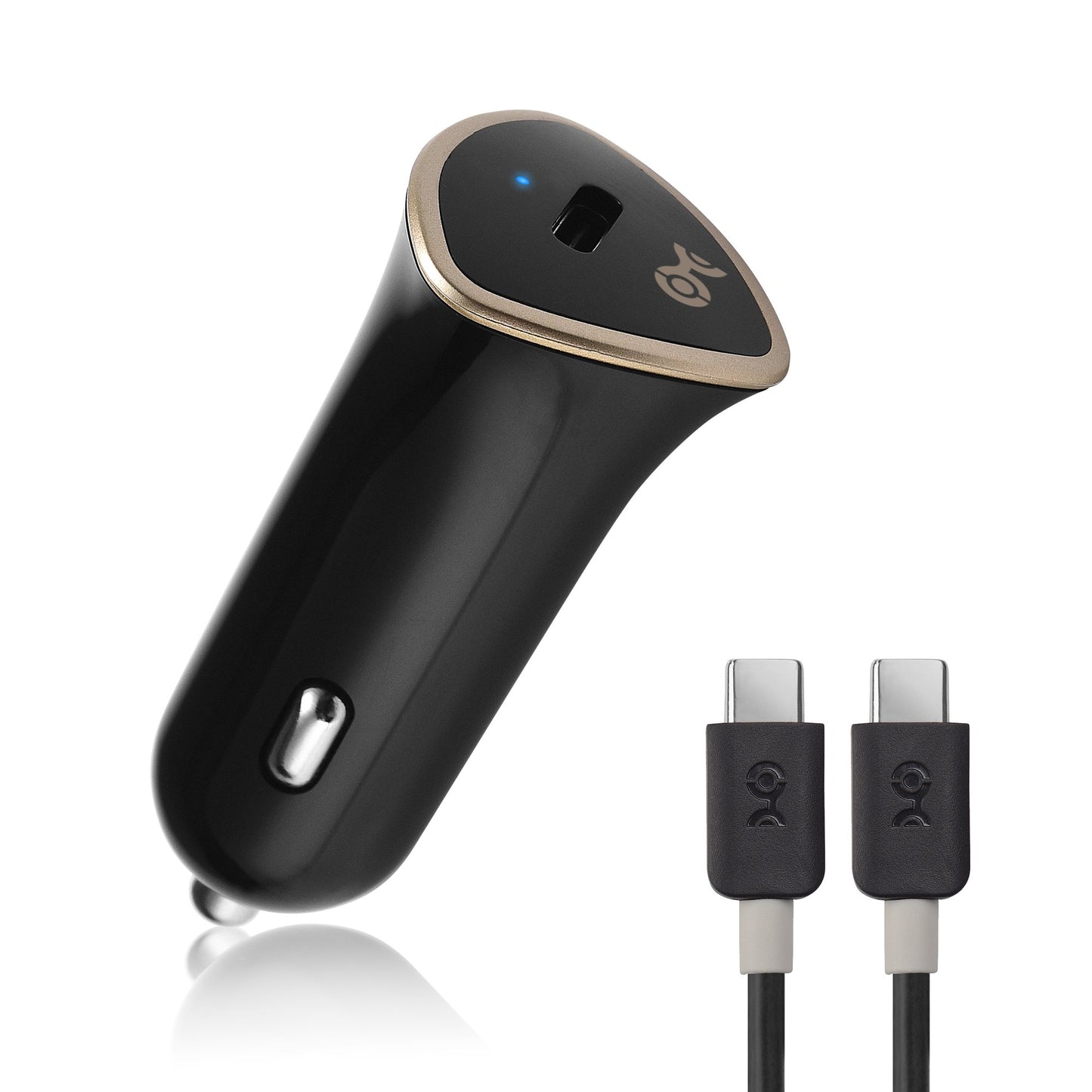 Cable Matters 15W / 3A USB-C Car Charger with a 3 ft USBC to USBC Cable (USB Type C Car Charger) in Black, Compatible with iPhone 16/15 Pro Max Plus