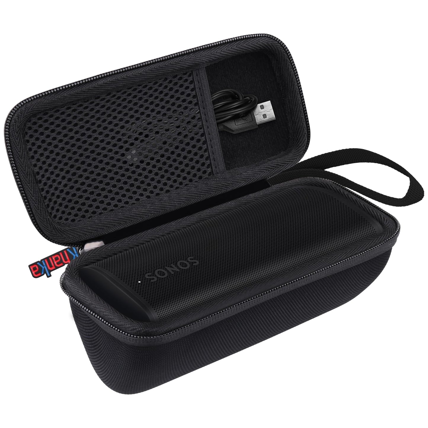 khanka Hard Travel Case Replacement for Sonos Roam 2 / Sonos Roam/Roam SL Portable Smart Bluetooth Speaker (Inside Black)