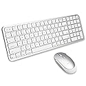 Macally Bluetooth Mac Keyboard and Mouse (Compact, Multi Device, Rechargeable) - Wireless Apple Keyboard and Mouse Combo - for Mac mini/Studio