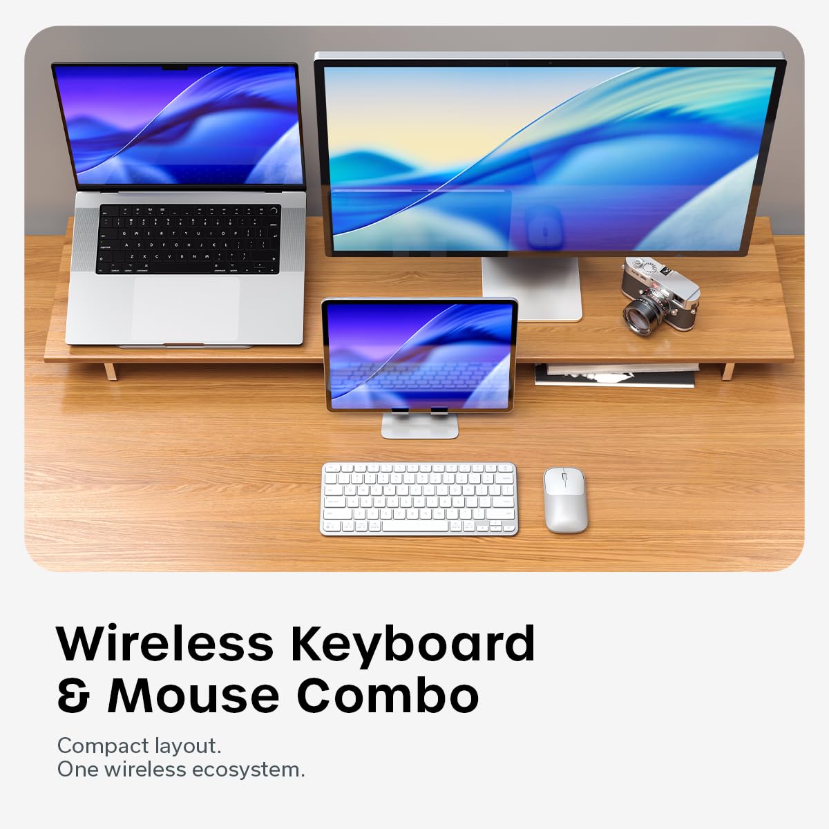 Satechi Slim CEX1 Wireless Keyboard & Mouse Combo, Bluetooth, Silver