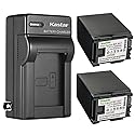 Kastar 2-Pack Battery and AC Wall Charger Replacement for Canon VIXIA HF100, VIXIA HF200, VIXIA HG30, VIXIA XA10 XA10 HD, FS10 Flash Memory Camcorder