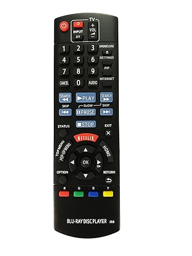 Replacement Remote Control for Panasonic DMP-BD89 DMP-BD93 DMP-BD901 Blu-Ray Disc Player
