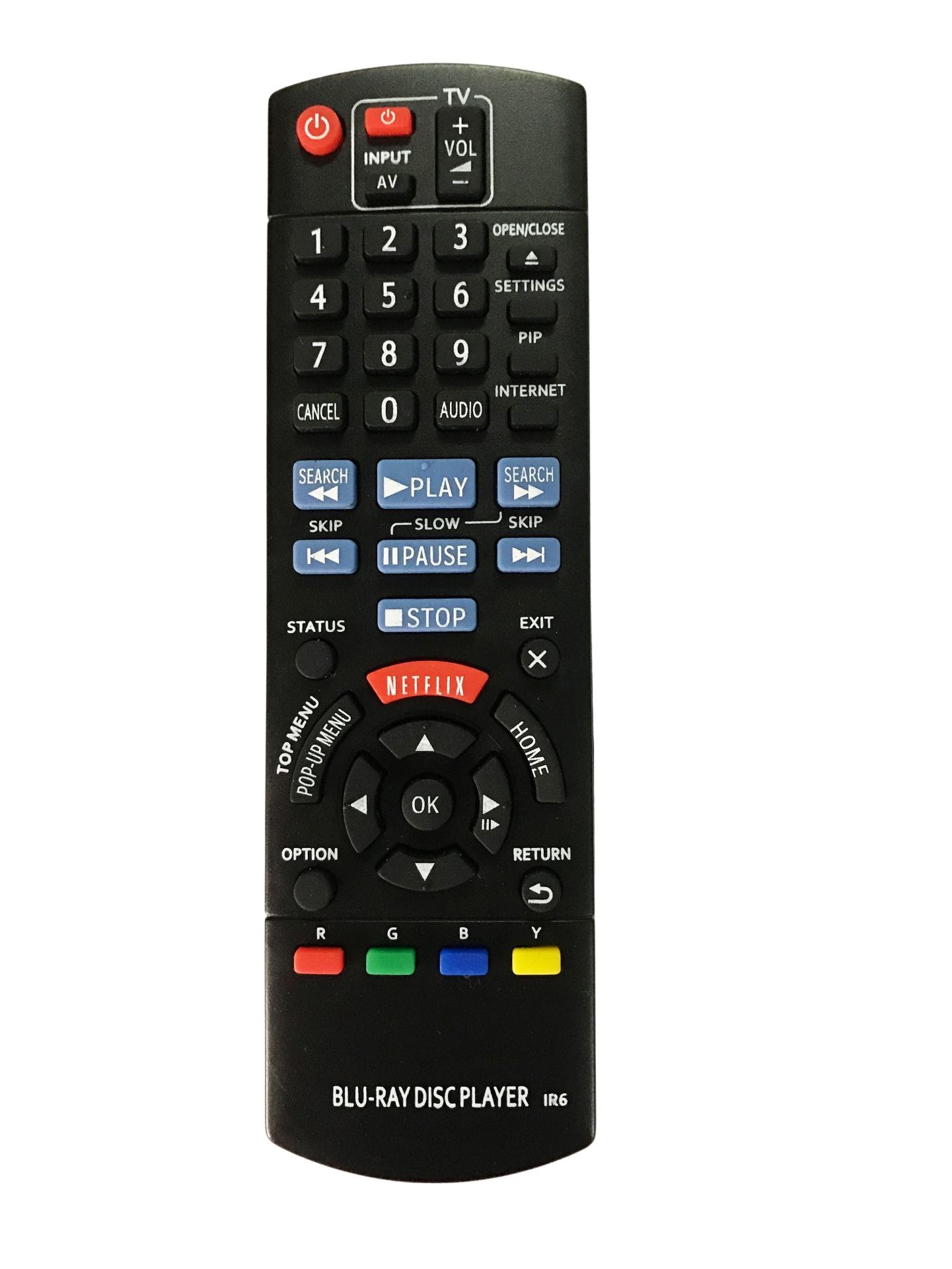 Replacement Remote Control for Panasonic DMP-BD89 DMP-BD93 DMP-BD901 Blu-Ray Disc Player
