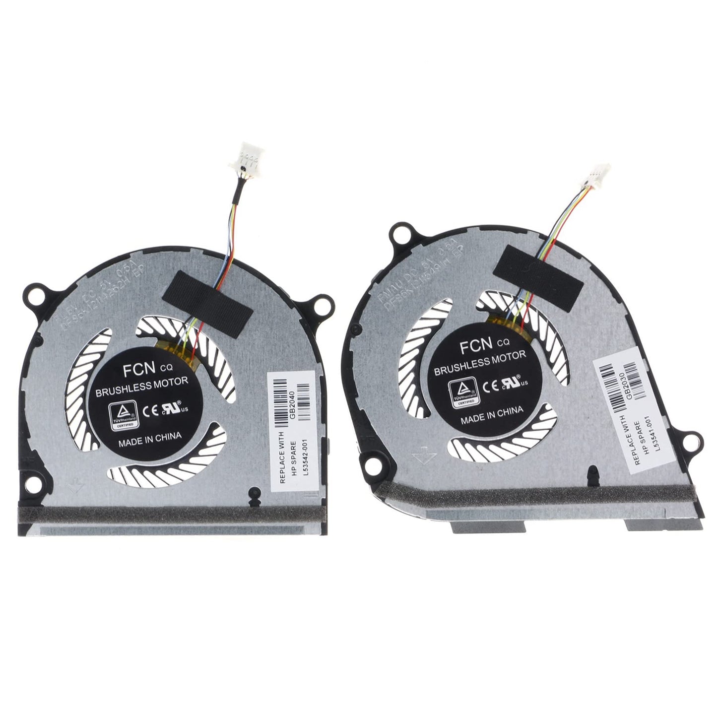 Replacement CPU & GPU Cooling Fan for HP Envy X360 15-DS 15-DR 15M-DS 15M-DS0011DX 15-DS1063CL 15-DS1077NR L53542-001 L53541-001 L53867-001
