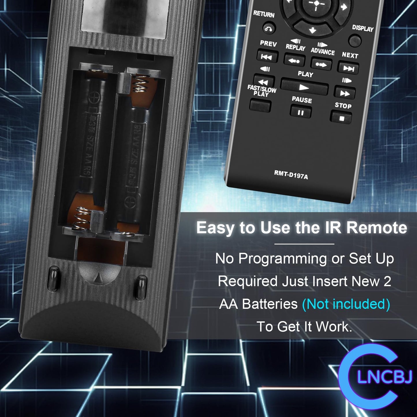 New Remote Control RMT-D197A Compatible with Sony DVD DVP-SR400HP DVP-SR500HP DVP-SR200P DVP-PR50P