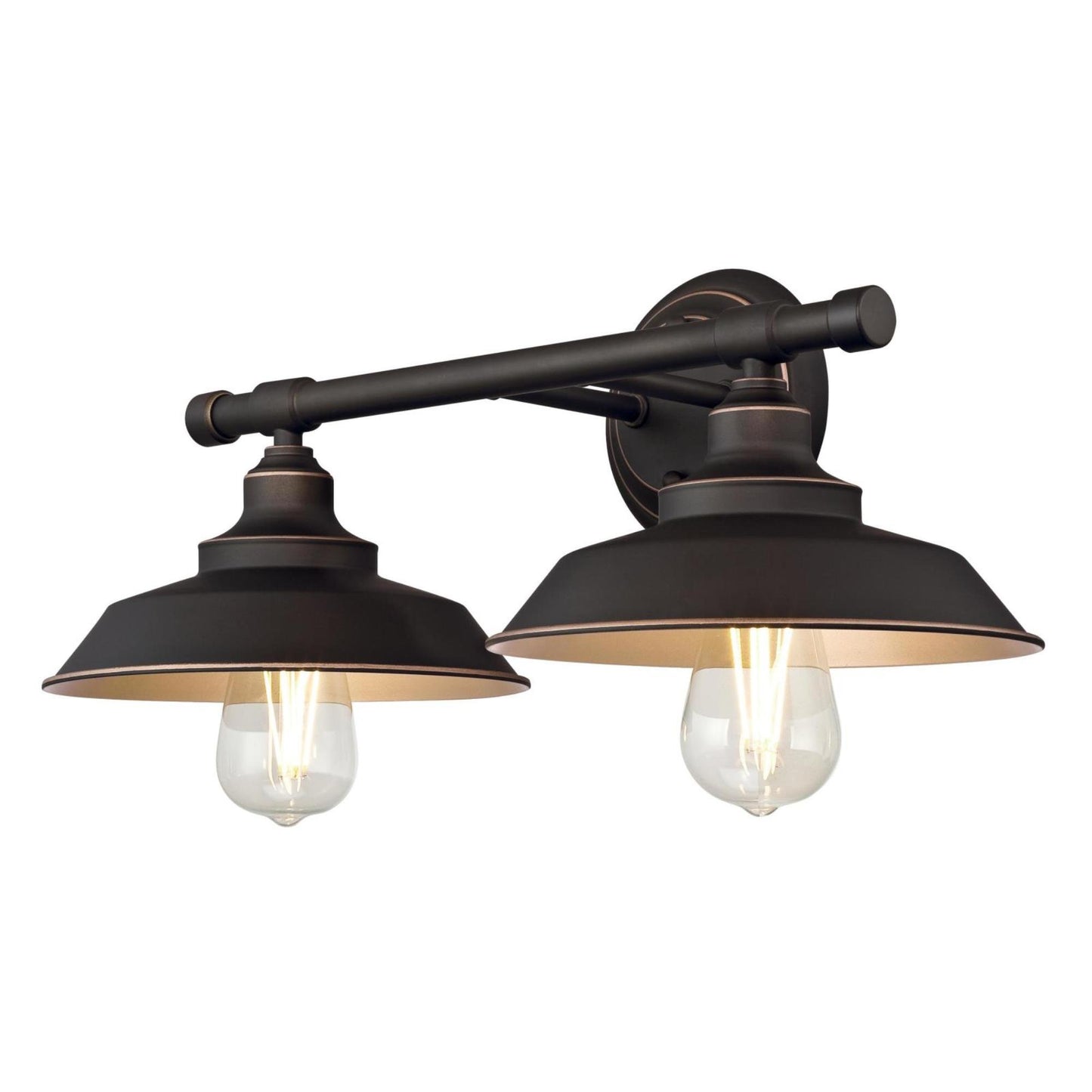 Westinghouse 6354800 Iron Hill Two Light Indoor Wall Fixture, 2, Black