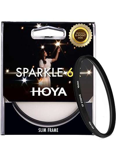 Hoya Sparkle 6X 77mm Filter - Creates Fairytale 6-Point Star Effect, Glow & Twinkle for Night Photography - Rotatable Frame Dazzling Camera Lens
