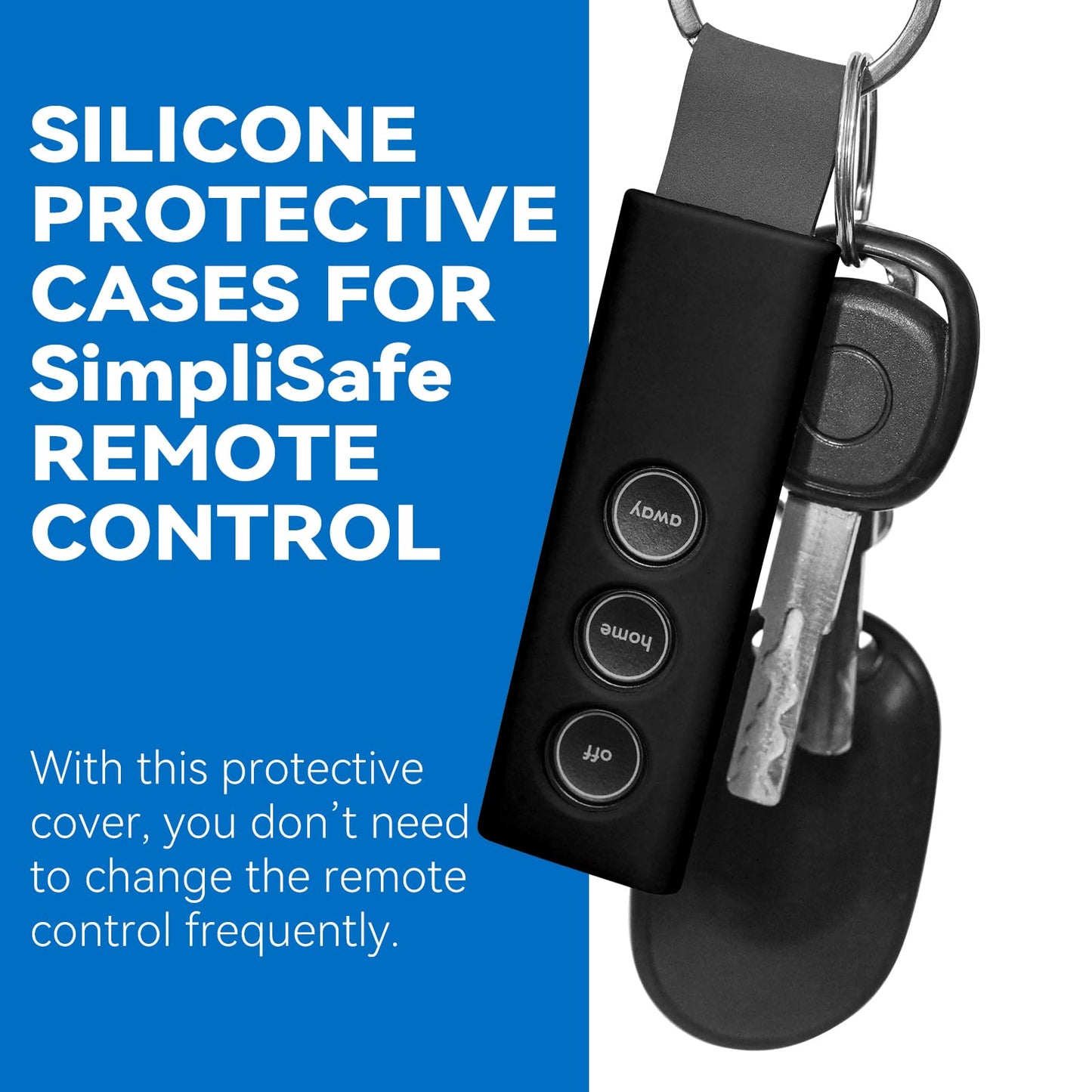 Protective Silicone Sleeve for SimpliSafe KeyFob - Arm and Disarm Remotely, Flexible Case for SimpliSafe Home Security System KeyFob - Latest Gen
