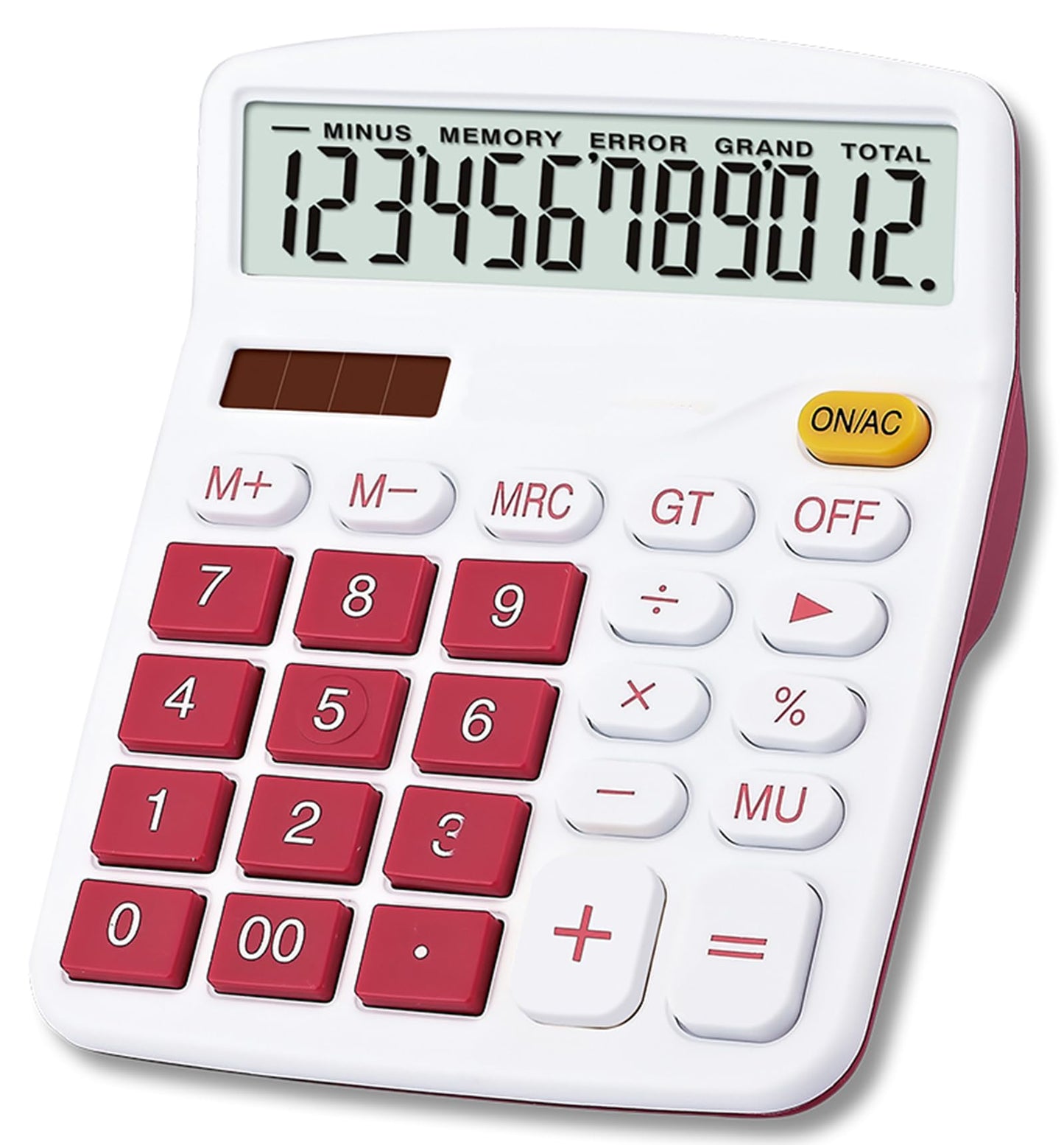 Meichoon Desktop Calculator Solar Battery Dual Power 12 Digit Large LCD Display Financial Dedicated Large Standard Function Desktop Business
