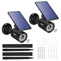 WaitScher Solar Motion Lights Outdoor Spotlight Sensor Lights IP67 Waterproof 3600mAh Security Light for Front Door,Garage, Driveway, Yard
