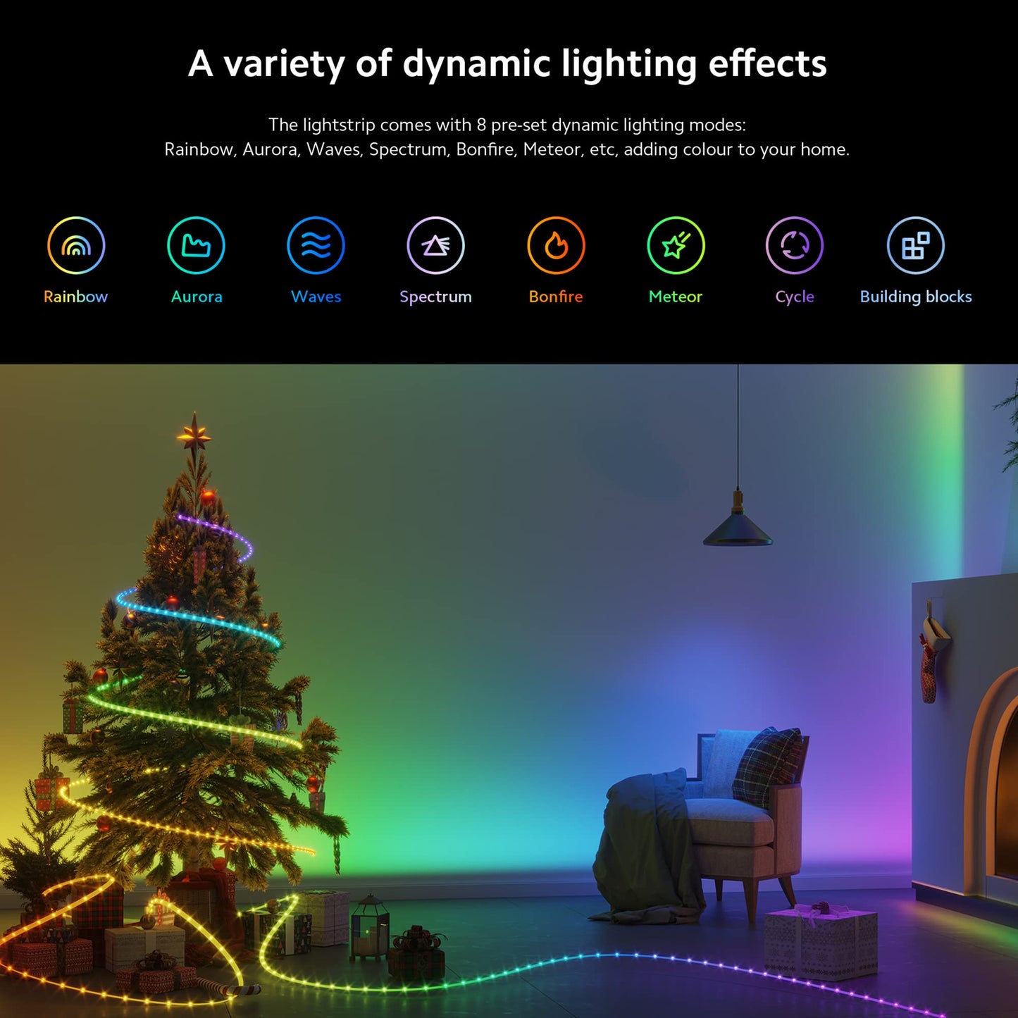 Xiaomi Smart Lightstrip (2m/6.6ft), Compatible with Alexa, Google Assistant, Apple Homekit Home App, WiFi Compatible, Music sync | Dynamic Ambient