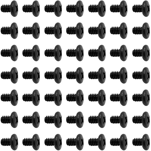 50pcs Hard Drive Screws 3.5 inch,Stainless Flat Phillips Head HDD 6#-32 x 1/4" Mounting Screw for Computer PC Laptop Case,3.5" Black