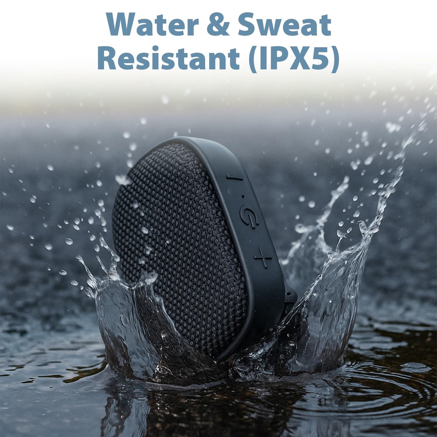 Travel Depot Wearable Bluetooth Speaker, Mini Wireless Clip On Speaker w/Microphone, TWS Waterproof Speaker w/SOS Safety Feature, Portable Speaker