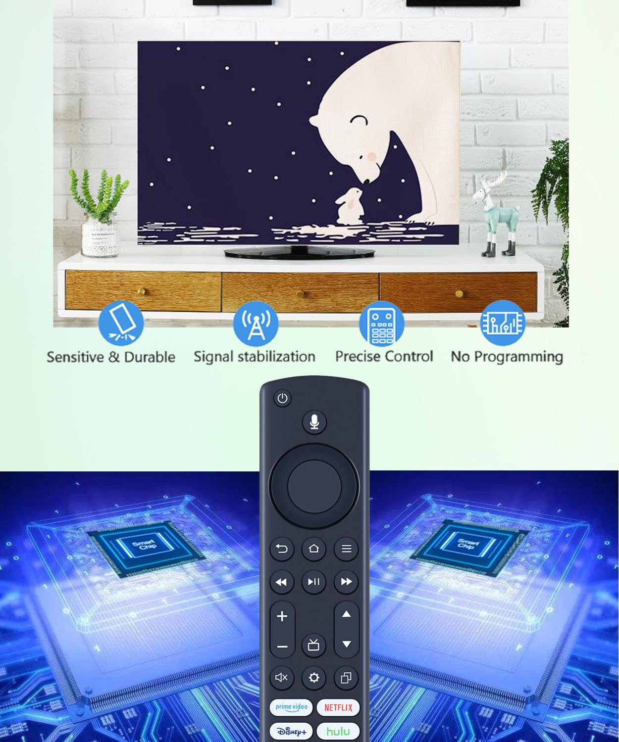 JISOWA Voice Remote Control for Hisense U6HF Series ULED 4K UHD Smart TV 50U6HF 58U6HF 65U6HF 75U6HF Replacement