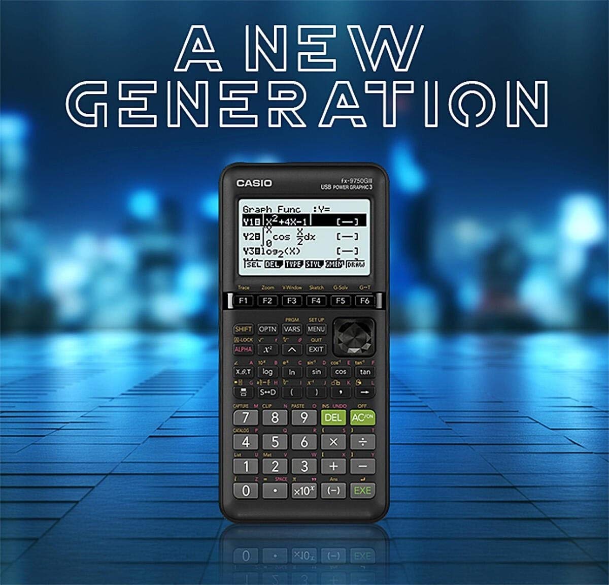 Casio fx-9750GIII Black Graphing Calculator, Small