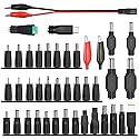 minidodoca Laptop DC Power Adapter Kits 41 PCS Universal 5.5 mm x 2.1 mm DC AC Power Adapter Tips Connector for Power Supply Plug Jack Sets