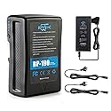 REYTRIC 190Wh(13400mAh) V Mount/V-Lock Battery Compatible Video Camera Camcorder Broadcast LED Light with D-Tap Charger