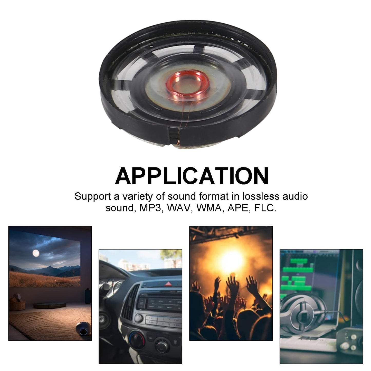 ACEIRMC 10pcs 0.25W 8 Ohm DIY Magnetic Speaker 29mm Diameter Round Shape Replacement Loudspeaker