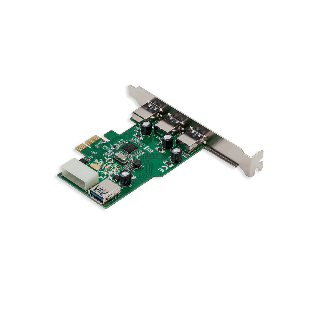 Syba 3 External USB 3.0 Type A Ports and one Internal USB3.0 PCI-E x1 Expansion Card Molex Power Renesas Chipset SD-PEX20137