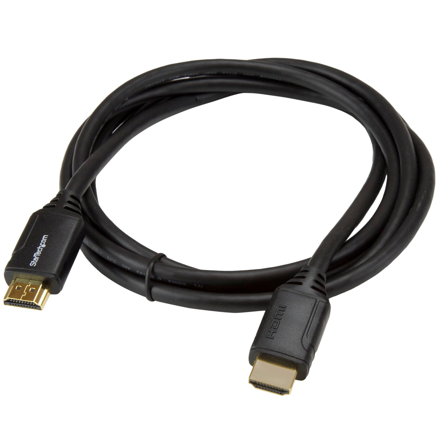 StarTech.com 6ft (2m) Premium Certified HDMI 2.0 Cable with Ethernet - High Speed Ultra HD 4K 60Hz HDMI Cable HDR10 - HDMI Cord (Male/Male Connectors)