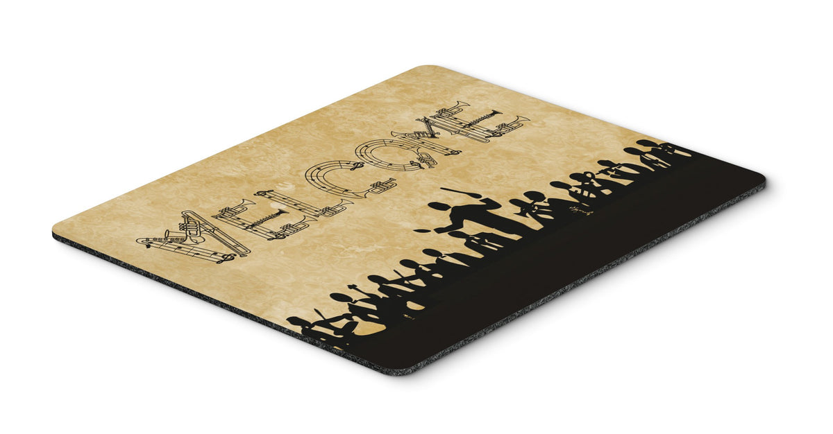 Caroline's Treasures SB3071MP Welcome Symphony Mouse Pad, Hot Pad or Trivet for Home Office Gaming Working Computers Laptop Mouse Mat,Washable Large