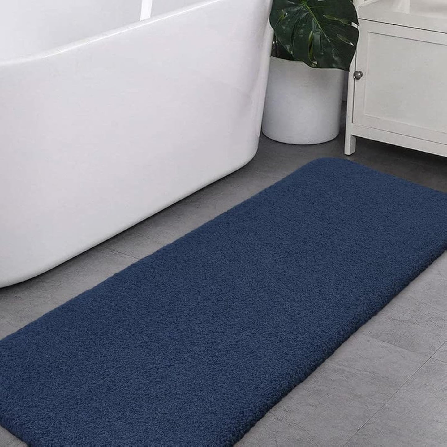 VANZAVANZU Long Bathroom Rugs Runner Bath Runner Rugs for Bathroom Non Slip Extra Soft Absorbent Long Bath Mat Microfiber Shaggy Thick Luxury Bath…