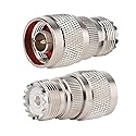 XRDS -RF N Male to UHF Female Adapter N Connector to PL-259 SO-239 Coax RF Coaxial Cable Connectors Pack of 2 (NOT for TV)