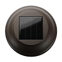 Solar Light Replacement top Part with Rechargeable Battery for EXCMARK Solar Pathway Lights. Brown. Warm White. (Dia 4.0''-WW-Brown)