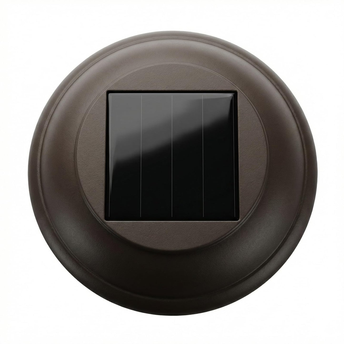 Solar Light Replacement top Part with Rechargeable Battery for EXCMARK Solar Pathway Lights. Brown. Warm White. (Dia 4.0''-WW-Brown)