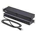 StarTech 13-Outlet Rackmount PDU, 1U Server Power Strip, 1x Front and 12x Rear Ports, Mounted Power Distribution Unit
