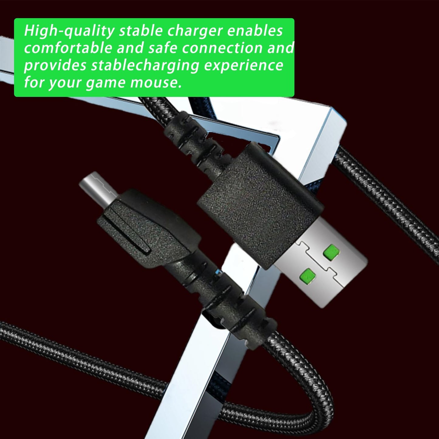 GGRD Mouse USB Charging Cable for Razer Compatible with Razer Naga Pro 20000 DPI, Viper Ultimate, Basilisk Ultimate,DeathAdder V2 pro,Hyperspeed