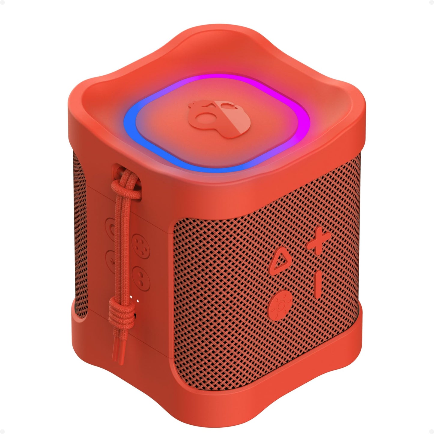 Skullcandy Terrain Mini 2 Wireless Bluetooth Speaker, IPX7 Water Resistant, 14H Battery, Multi-Link, LED Light Show, Lightweight & Portable (Red)