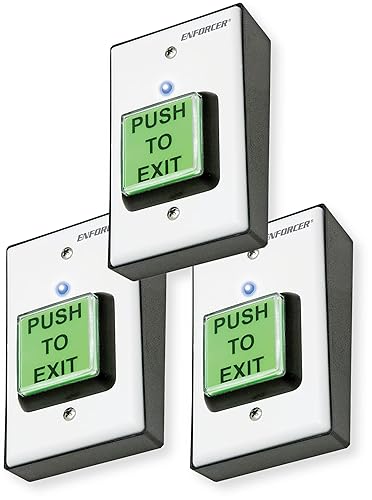 Seco-Larm SD-862T-GWSQ Pack of 3 Enforcer Wireless Desktop Transmitters, Access Control, Push to Exit Button, Battery Powered, No Wiring, 250ft Range